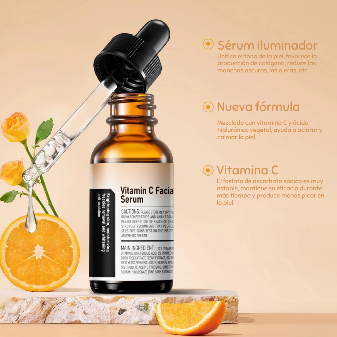 Serum Facial Revitalizante de Vitaminas C y E - 60ml (OFERTA 2X1)®