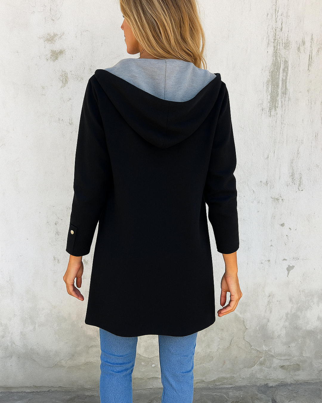 Abrigo casual con capucha para mujer®