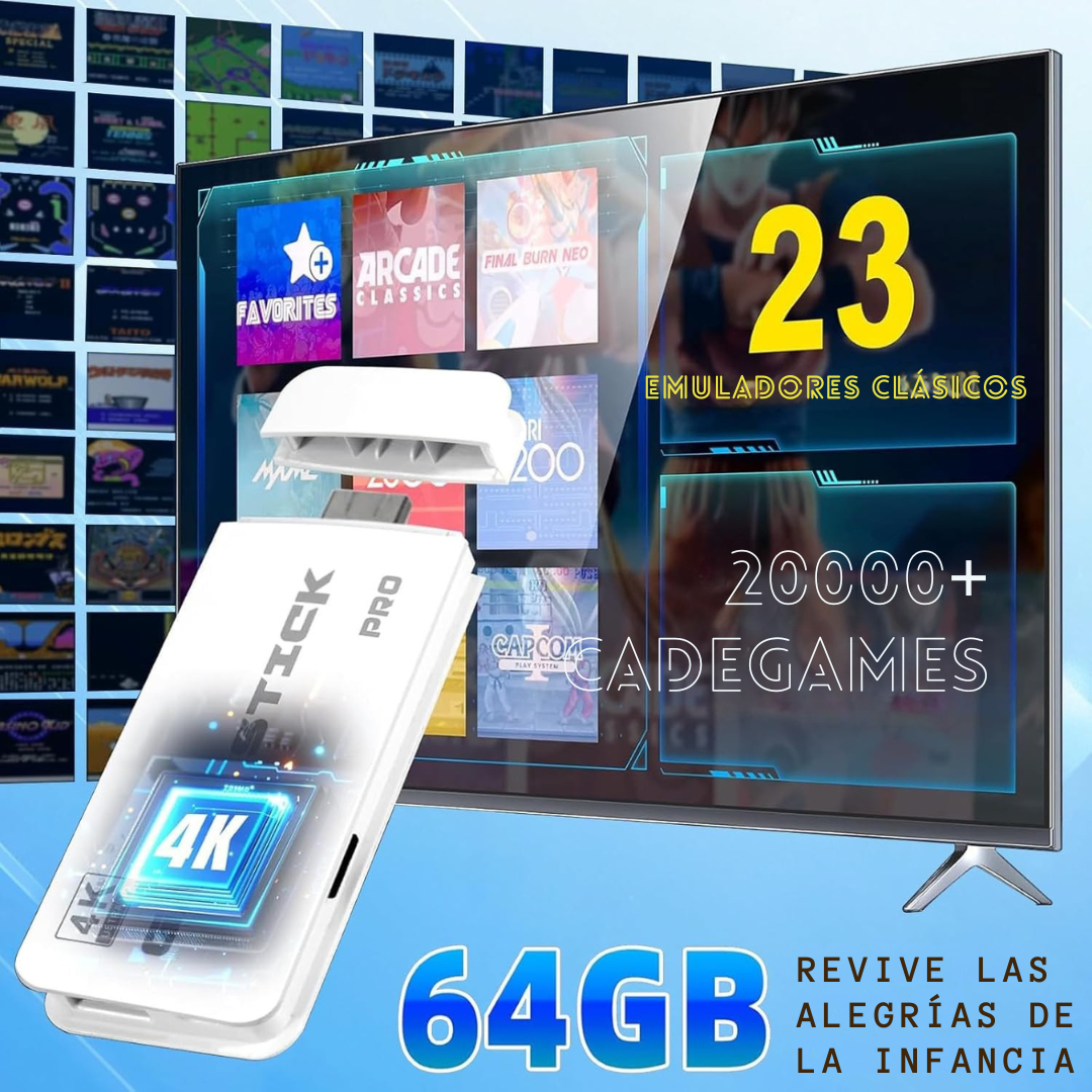 Consola de Videojuegos Retro Inalámbrica con Salida 4K®