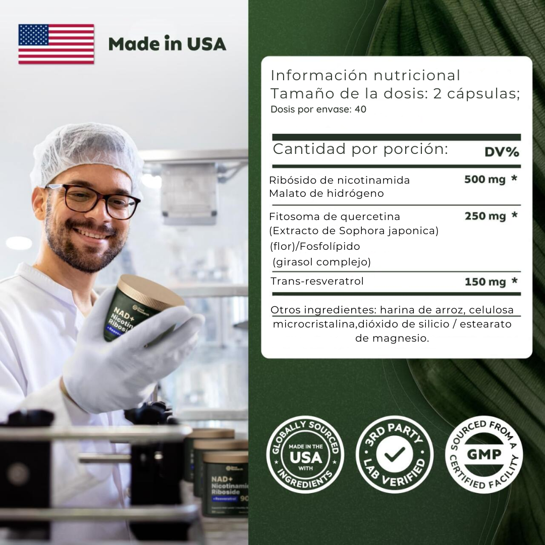 Suplemento Avanzado de NAD Liposomal