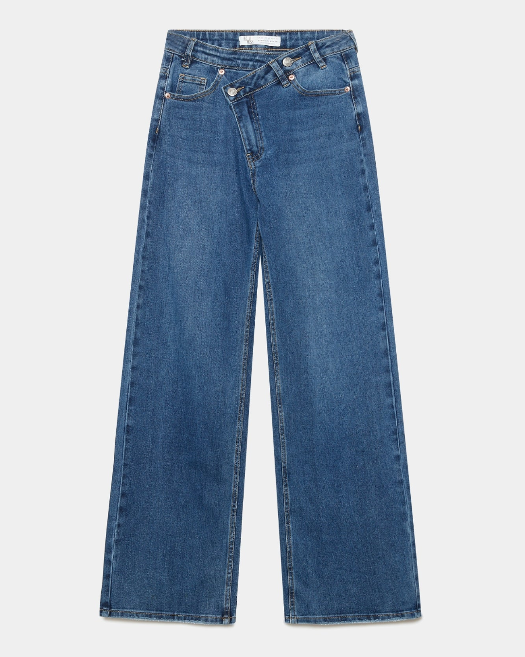 Vaqueros rectos de cintura alta para mujer