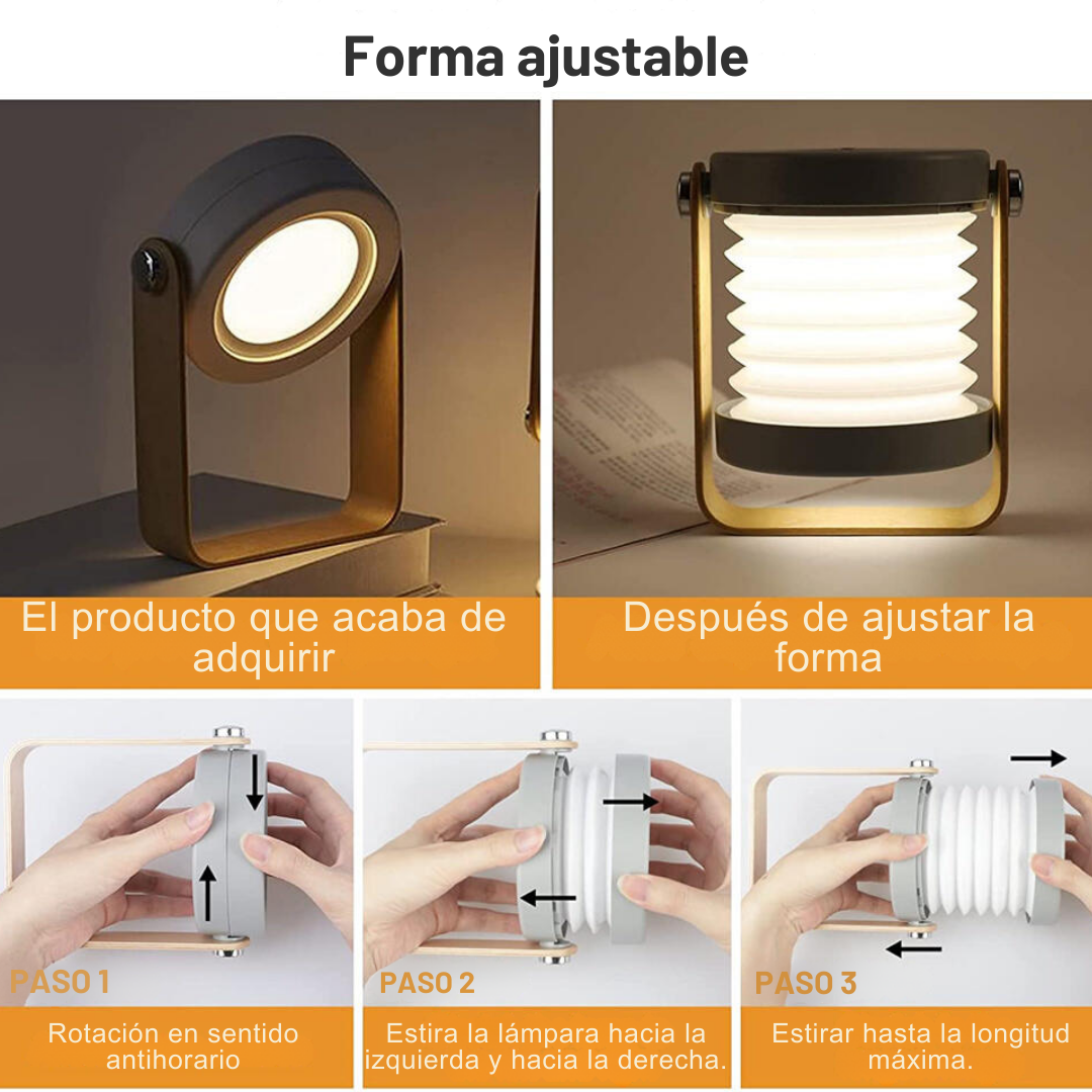 Lámpara LED Plegable Multifunción con Iluminación Versátil y Diseño Minimalista