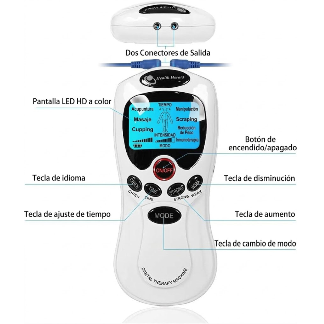 Electroestimulador Digital Portátil de Grado Terapéutico