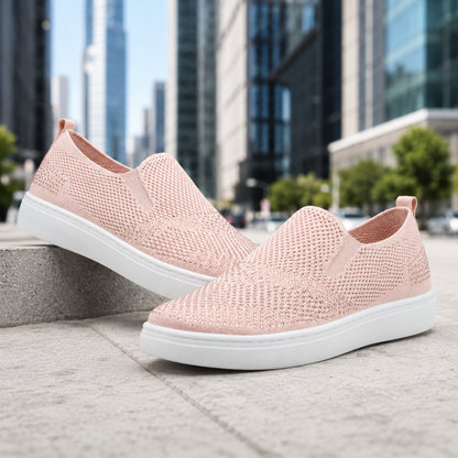 Zapatillas Slip-On de Punto con Detalles Brillantes