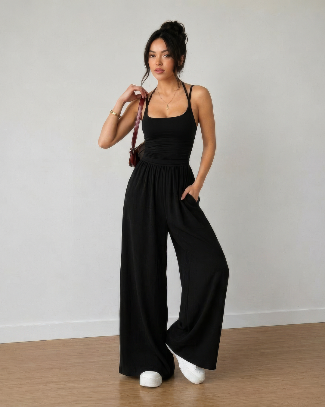 Conjunto Elegante de Top y Pantalón