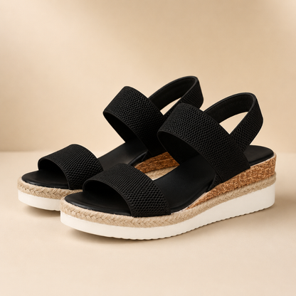 Sandalias de Cuña con Tiras Elásticas®