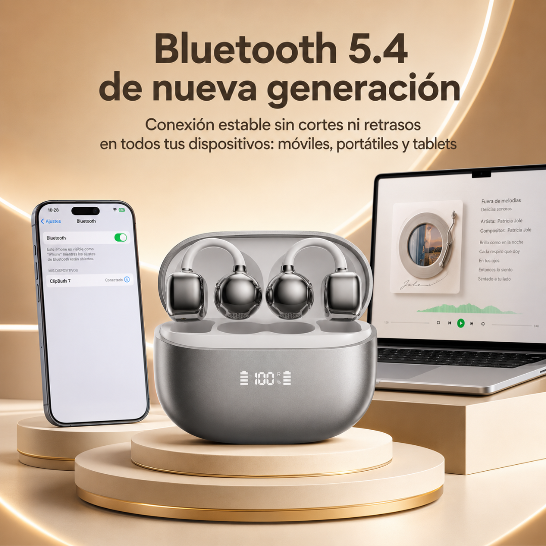 Auriculares Inteligentes con Estuche de Carga Digital