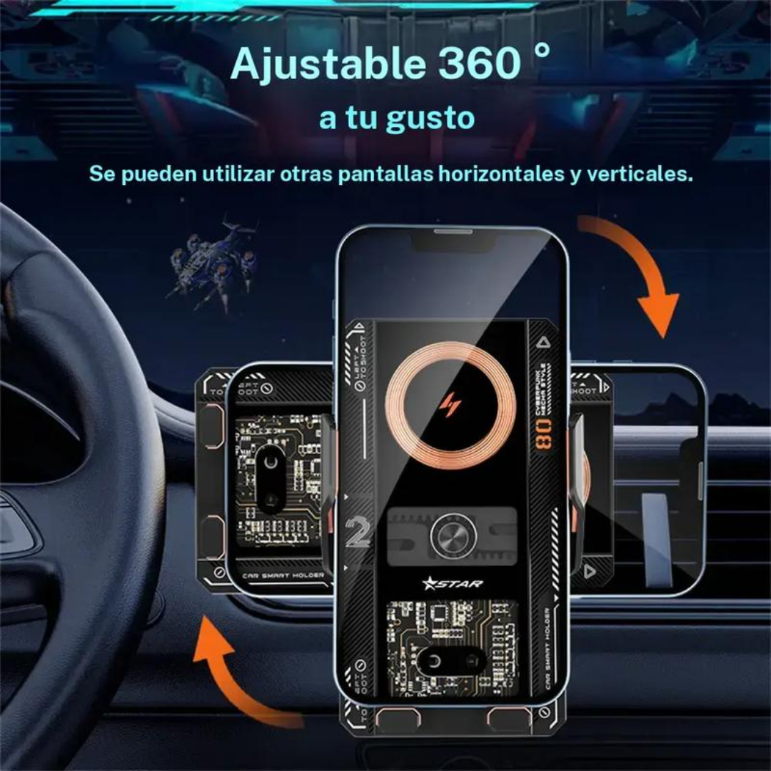 Cargador Inalámbrico para Coche de 15W con Sujeción Automática