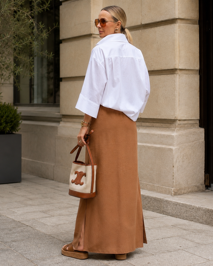 Conjunto Camisa Oversize y Falda Maxi®