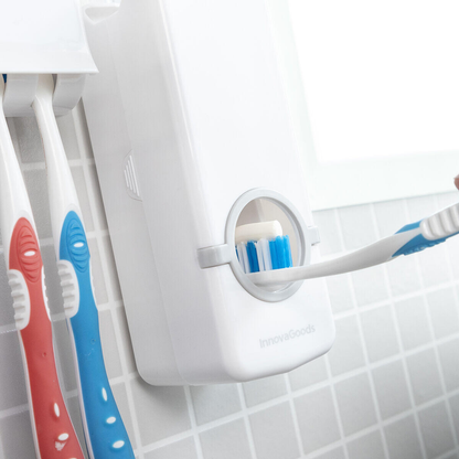 Dispensador de Pasta Dental con Soporte para Cepillos