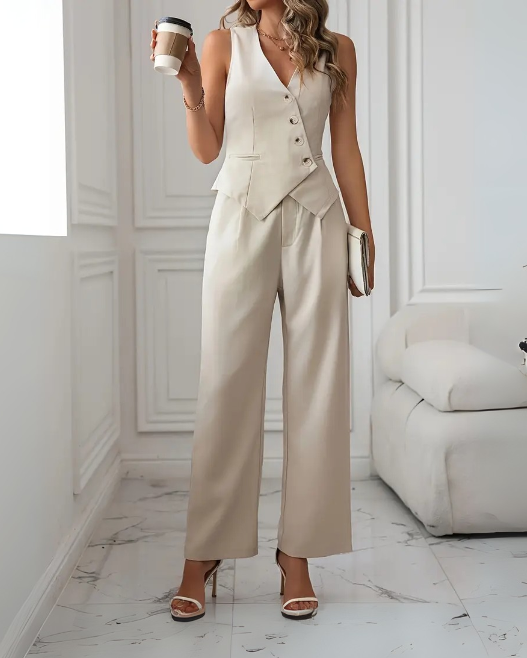 Conjunto Elegante de Dos Piezas para Mujer