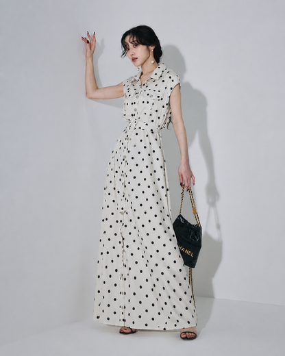 Vestido Largo Camisero de Puntos