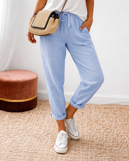 Pantalón Italia Casual de Algodón y Lino (Descuento en la 2da unidad)