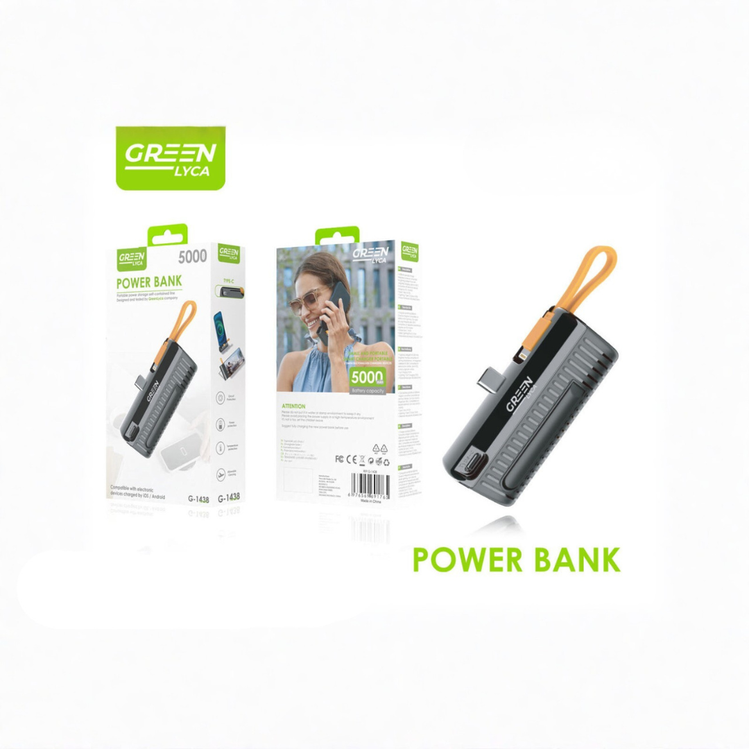 Mini Banco de Energía Ultra Compacto con Cable Integrado