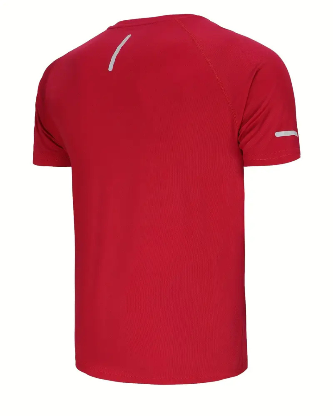 Camiseta deportiva elastica para hombre con cuello redondo