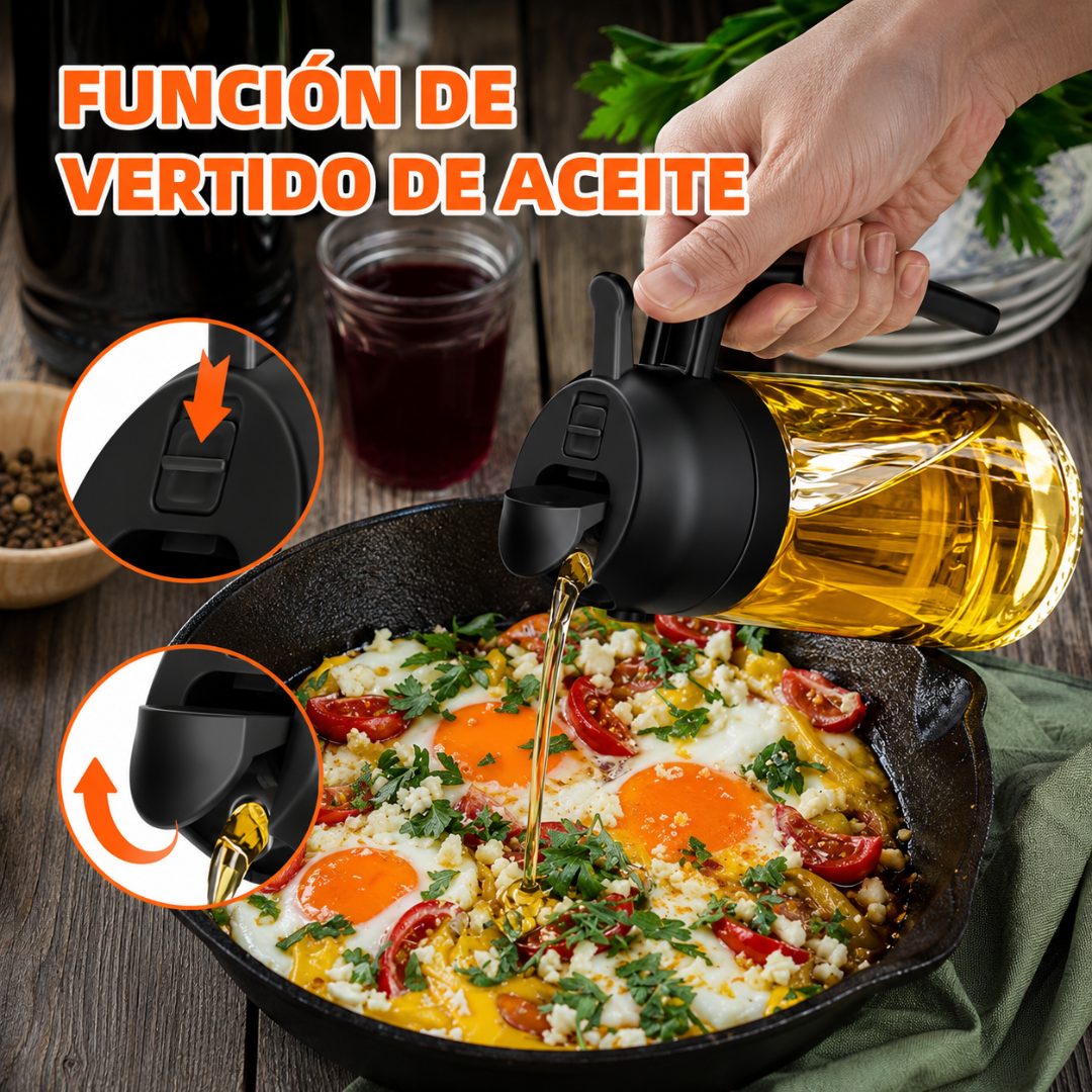 Dispensador de Aceite 2 en 1 con Pulverizador®