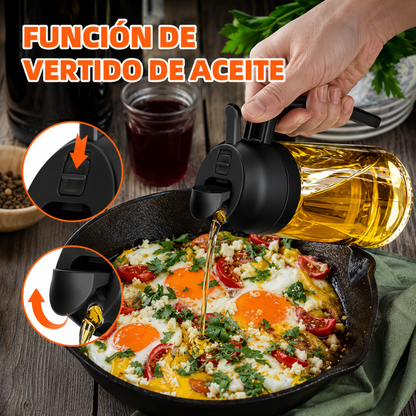 Dispensador de Aceite 2 en 1 con Pulverizador®