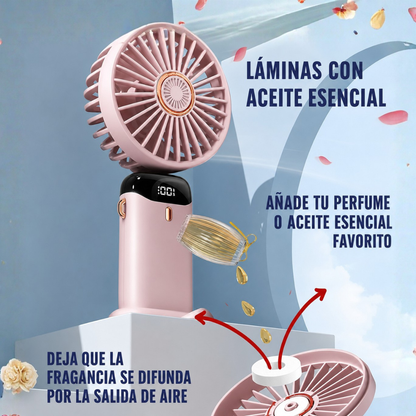 Ventilador Portátil Recargable con Pantalla Digital®