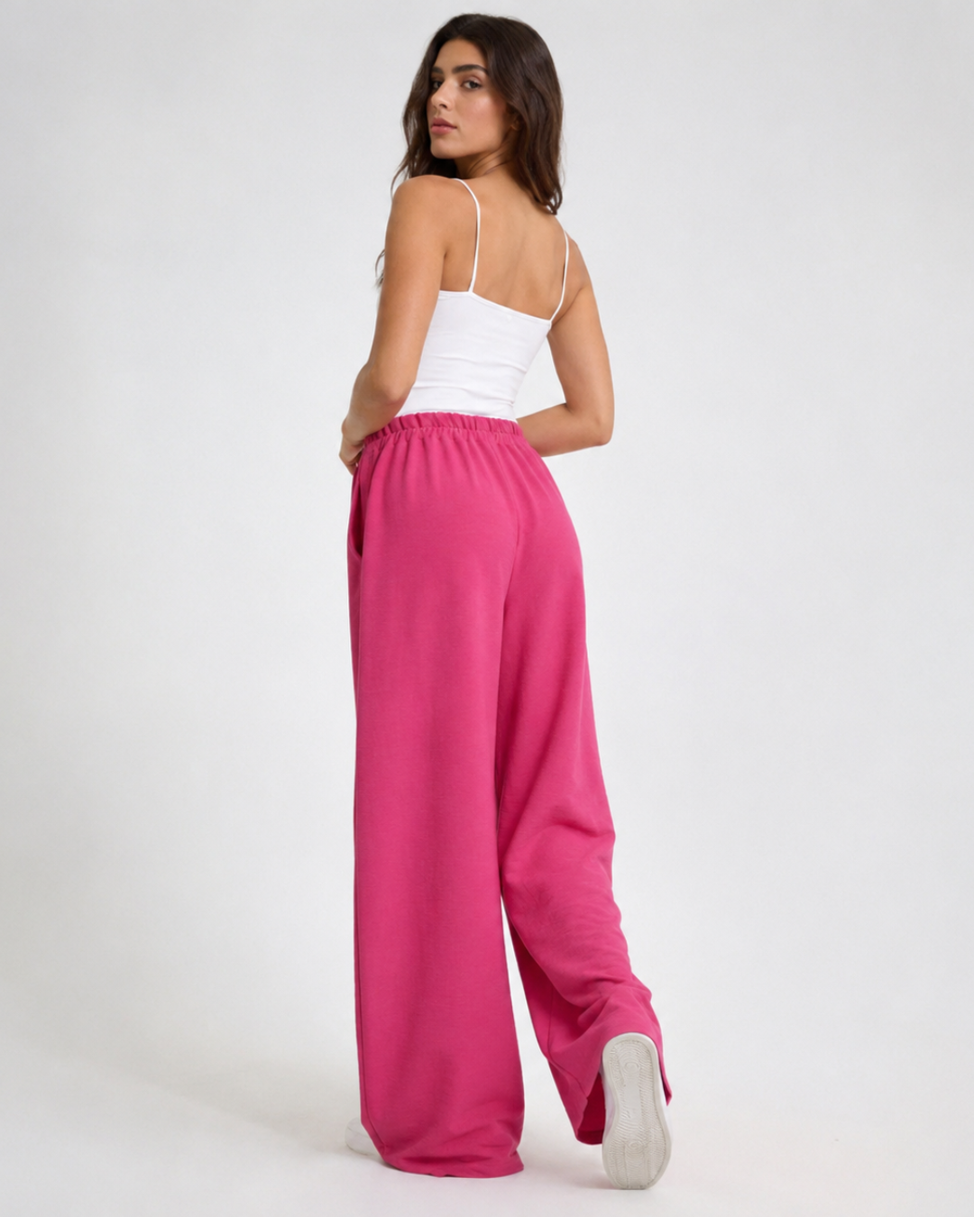 Pantalón Palazzo con Cintura Elástica