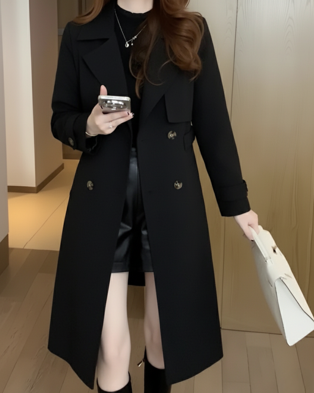 Gabardina con botones dobles para mujer®