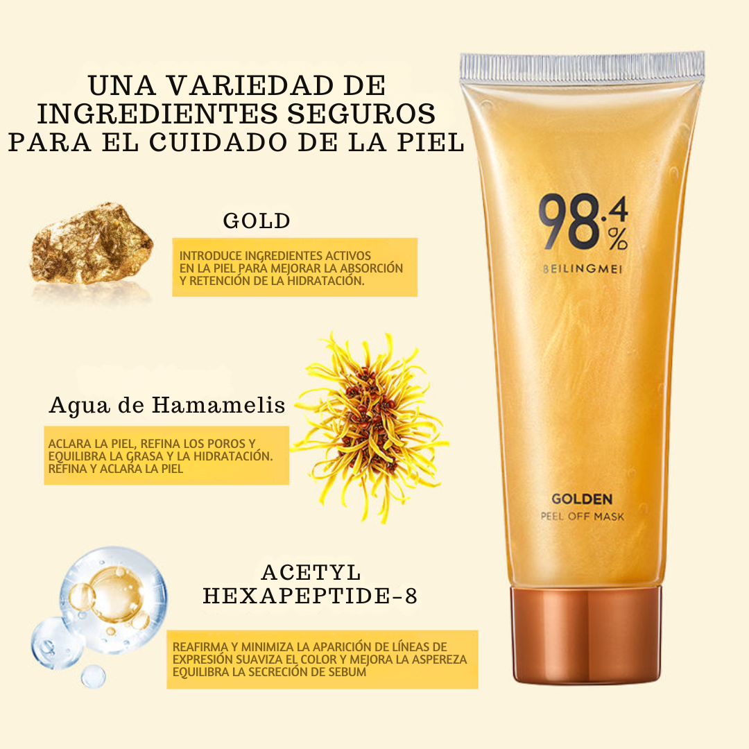 Mascarilla Facial con Partículas de Oro y Ácido Hialurónico
