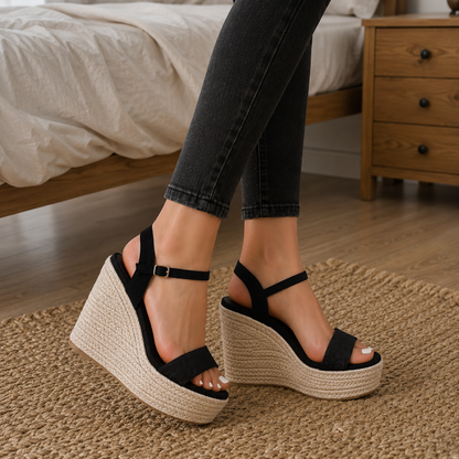 Sandalias de Cuña con Plataforma Trenzada®