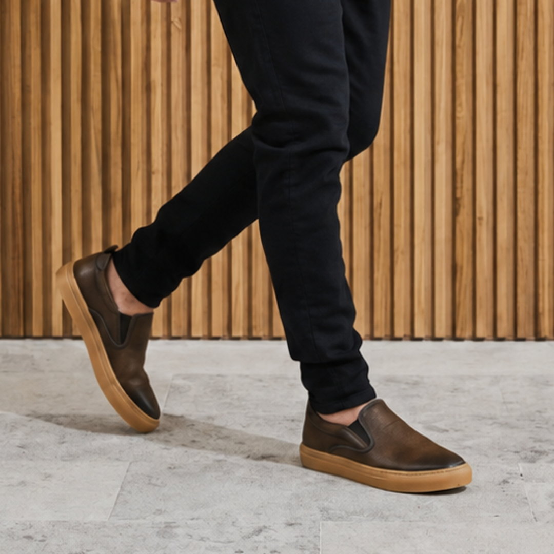 Mocasines de piel con elásticos laterales®