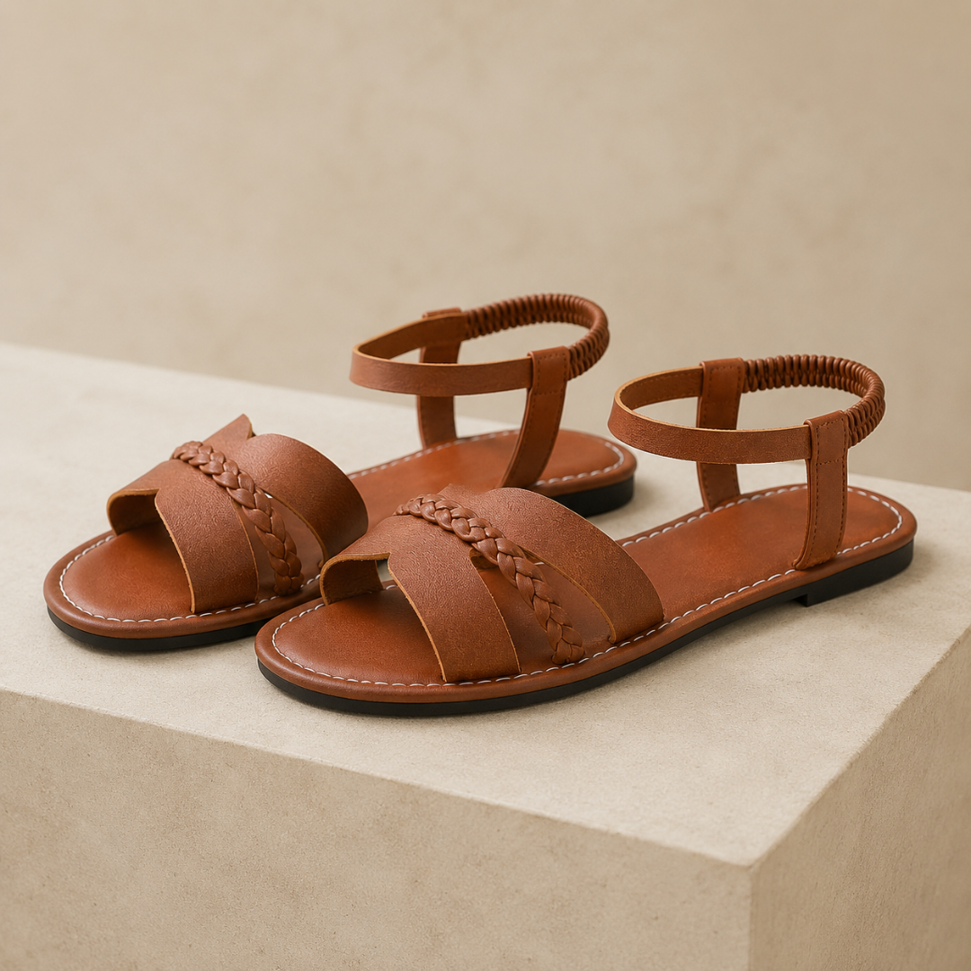 Sandalias Planas con Tiras Trenzadas