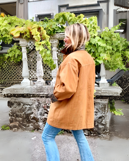 Chaqueta Oversize con Detalles en Animal Print para Mujer