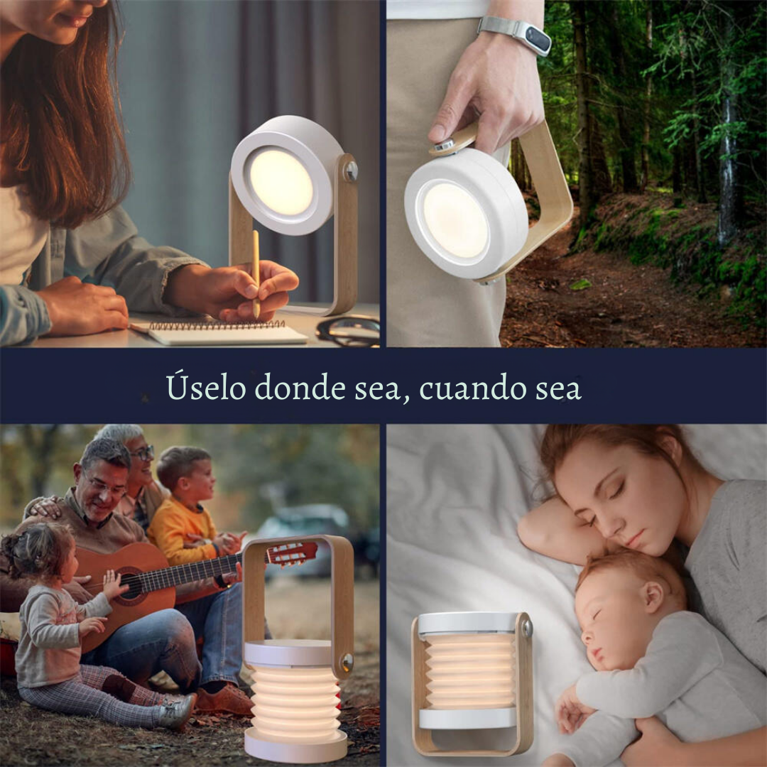 Lámpara LED Plegable Multifunción con Iluminación Versátil y Diseño Minimalista