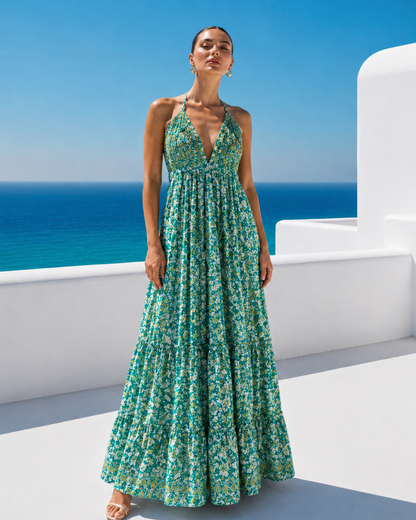 Vestido Largo Bohemio con Espalda Descubierta