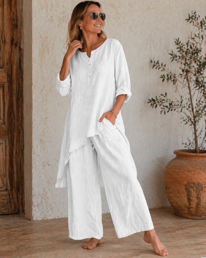 Conjunto Casual de Lino Estilo Natural®