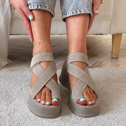 Sandalias de Plataforma con Tiras Cruzadas®