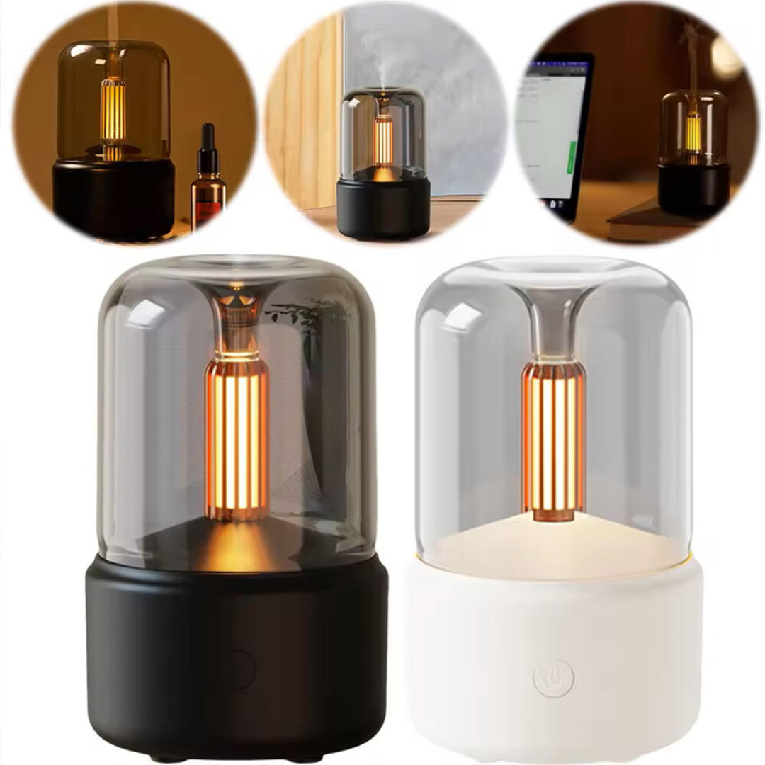 Humidificador de Aromaterapia con Luz Ambiental y Conexión USB