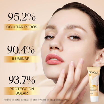 Base Facial con Extracto de Arroz con protección solar