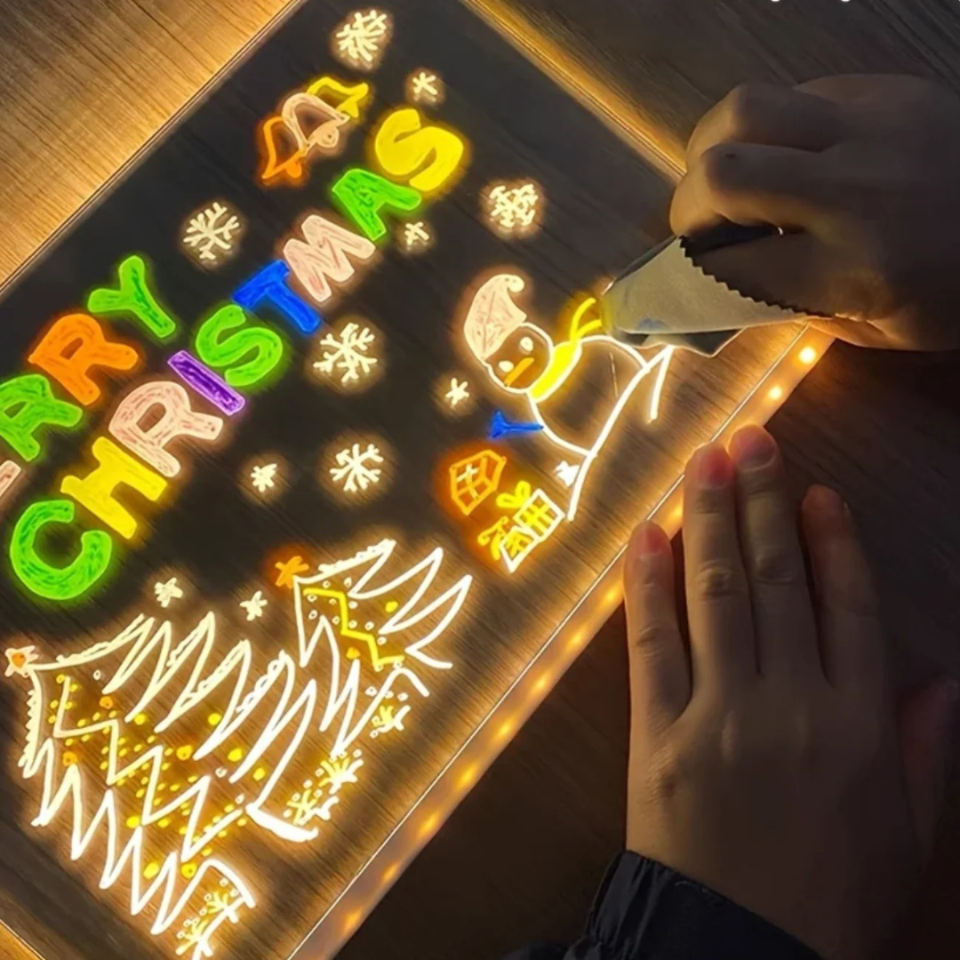 Pizarra LED Acrílica con Efecto Neón