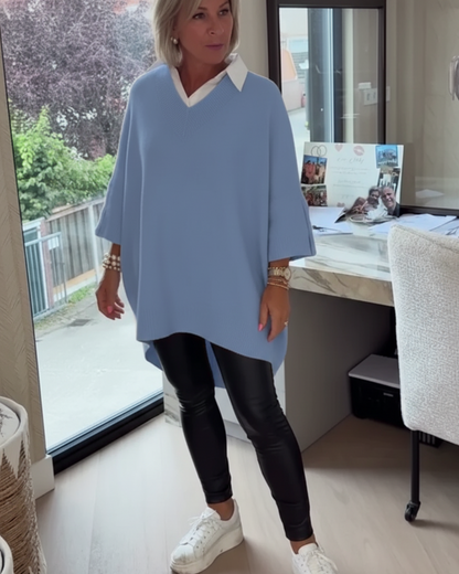 Suéter casual con mangas decoradas y estilo holgado®