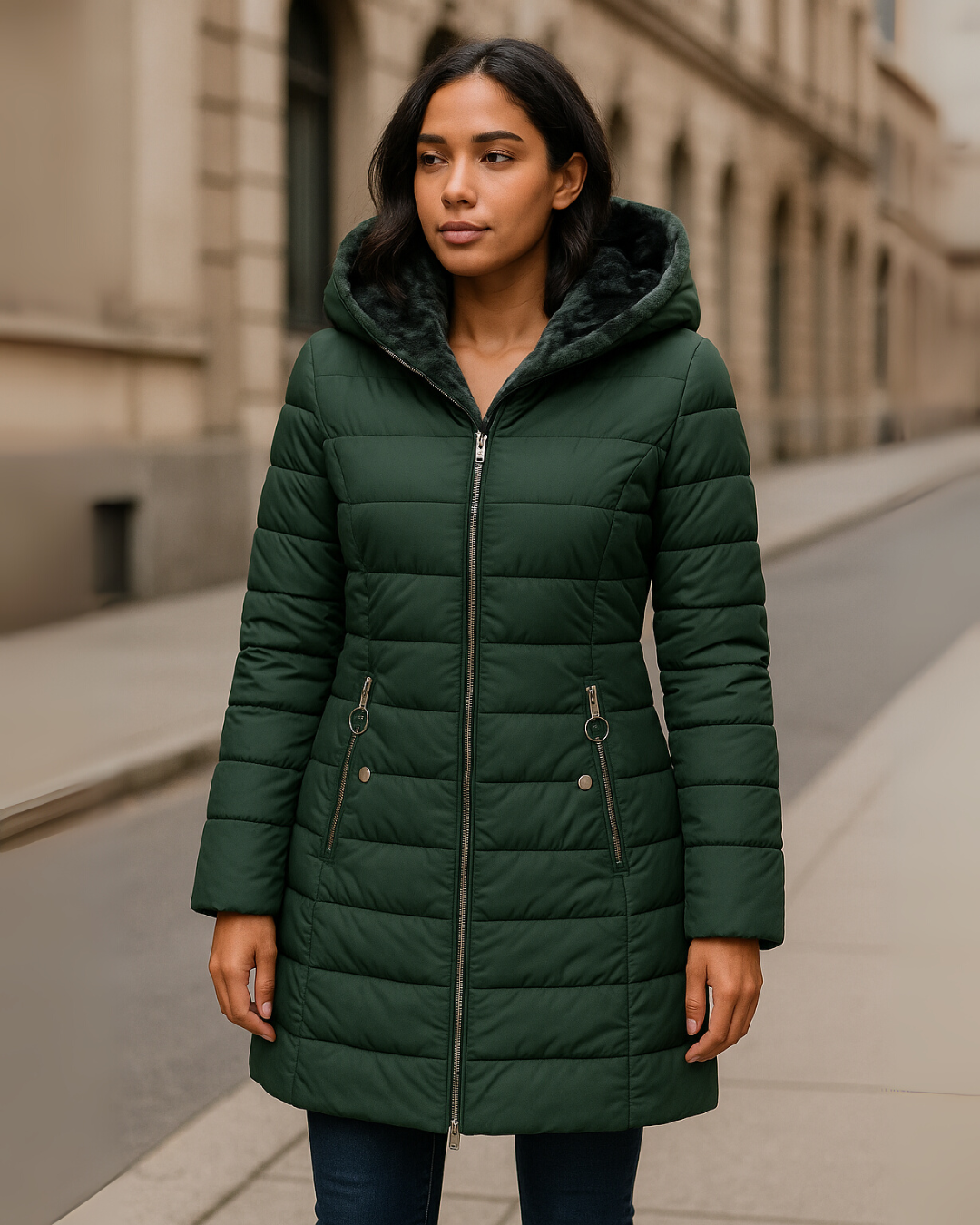 Abrigo de invierno con forro polar para mujer®