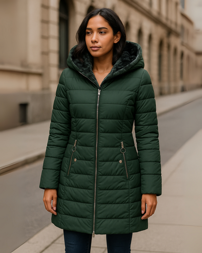 Abrigo de invierno con forro polar para mujer®