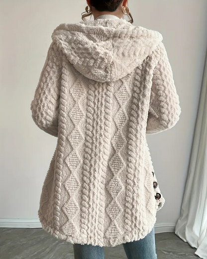 Abrigo con capucha larga para mujer®