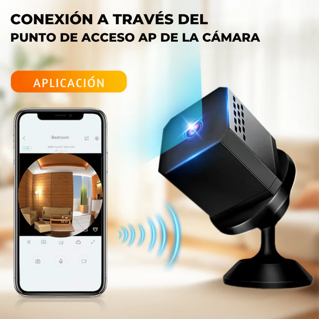 Mini Cámara con Visión Gran Angular y detección de movimiento®