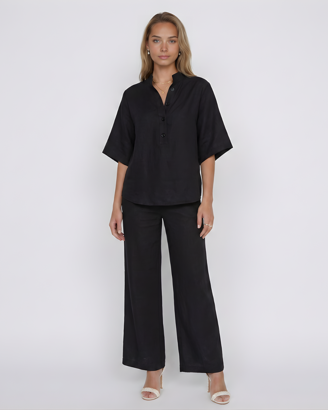 Conjunto de Lino de Dos Piezas
