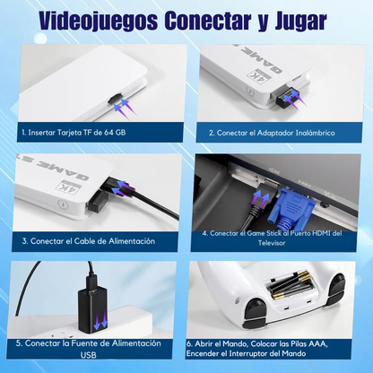 Consola de Videojuegos Retro Inalámbrica con Salida 4K®