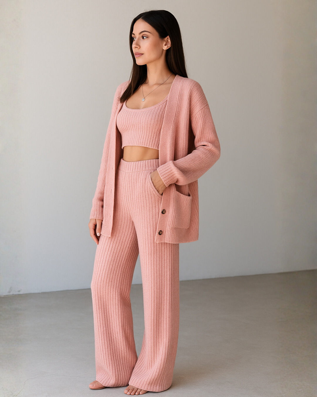 Conjunto Coordinado de Tres Piezas para Mujer