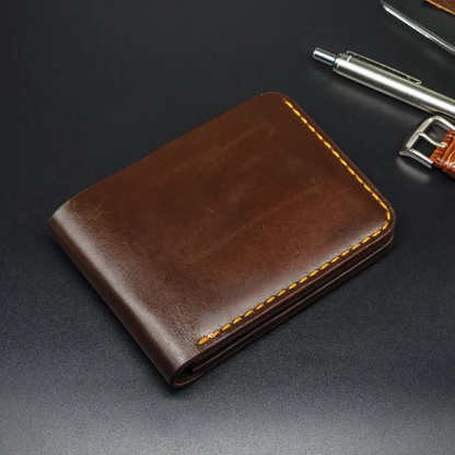 Billetera de Cuero con Diseño Elegante y Costuras Reforzadas®