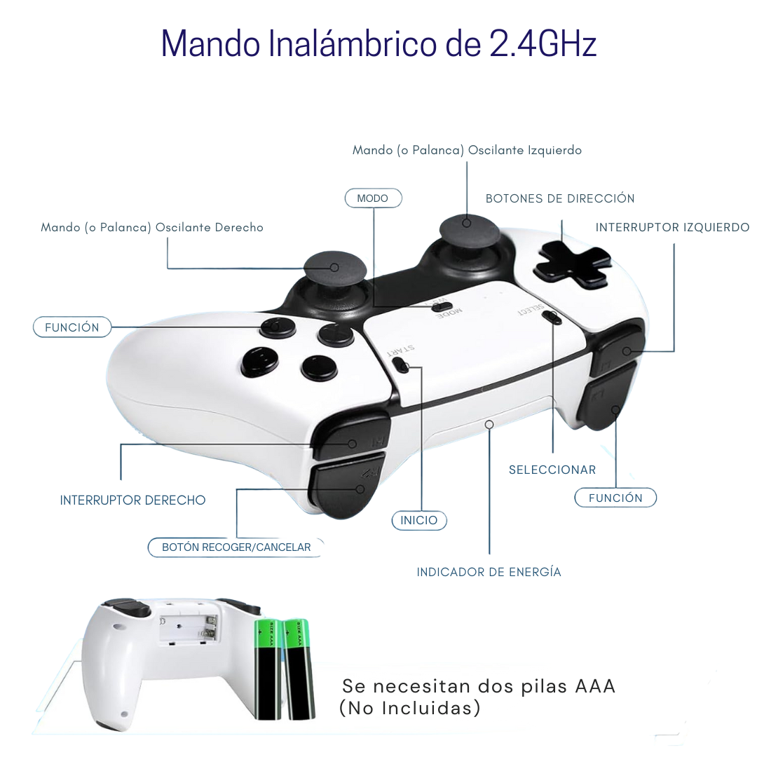 Consola de Videojuegos Retro Inalámbrica con Salida 4K®