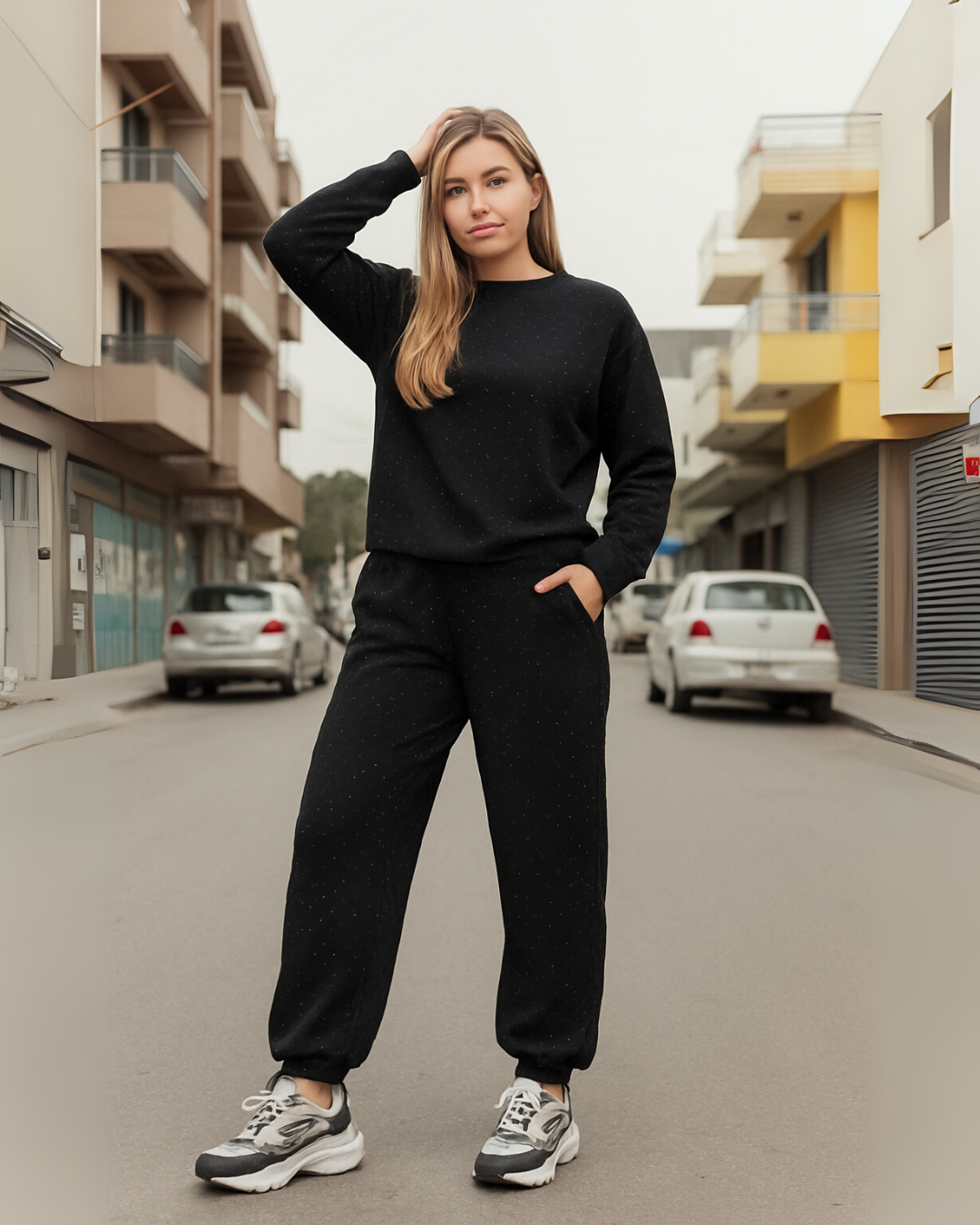 Conjunto de dos piezas con detalles brillantes para Mujer