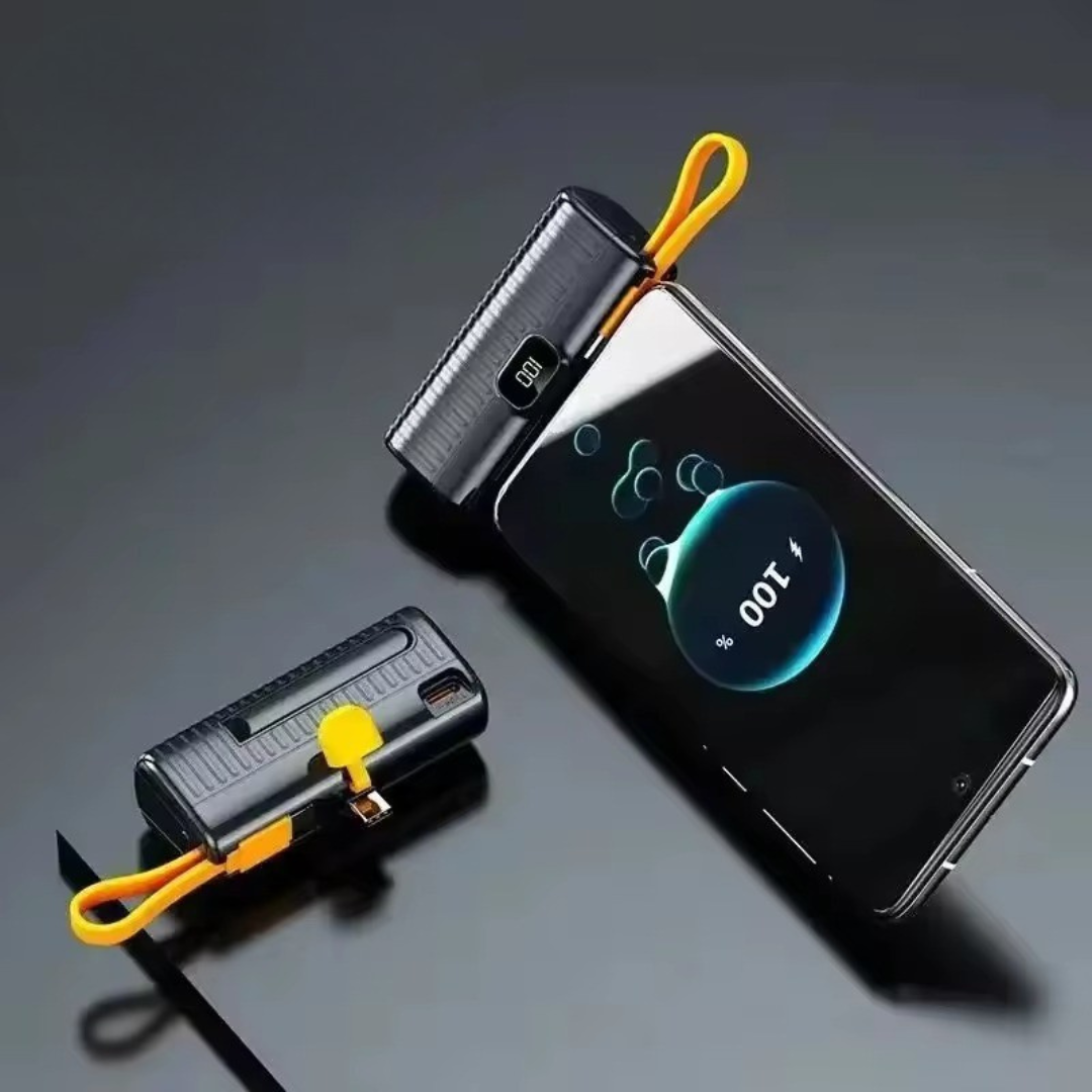 Mini Banco de Energía Ultra Compacto con Cable Integrado