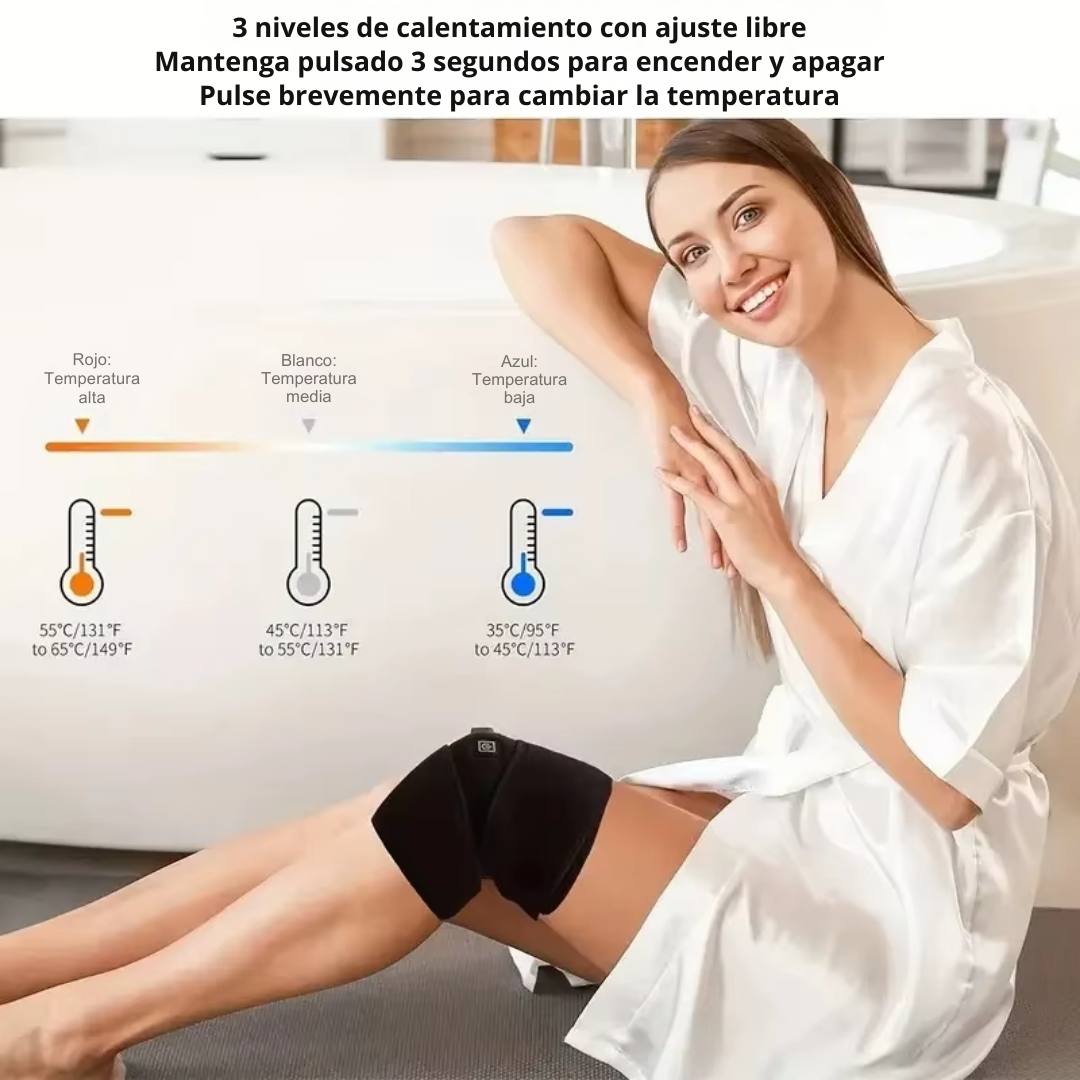 Rodillera Térmica con Calentamiento Ajustable