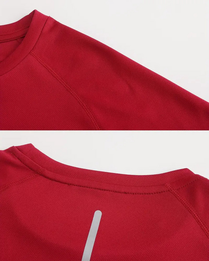 Camiseta deportiva elastica para hombre con cuello redondo